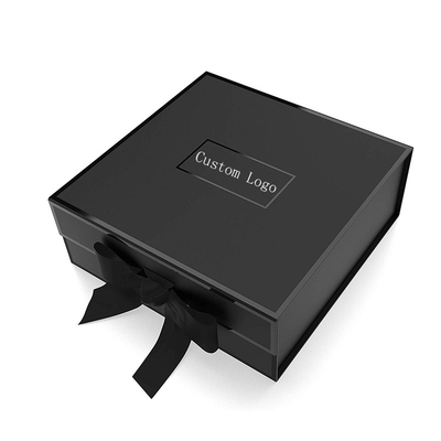 Steife Papierluxusgeschenkbox, schwarzes faltbares Kasten greyboard 1200 die schwarzen oder braunen Papiere einwickeln